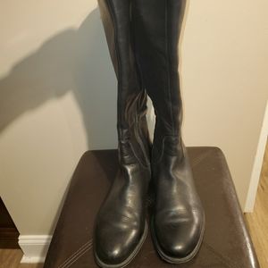 Women's Black Leather Boots Size 12M